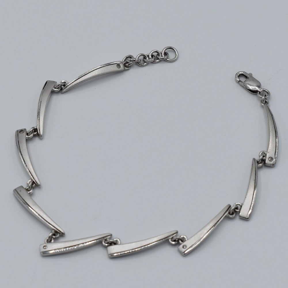 Diamond and Sterling Silver Bracelet